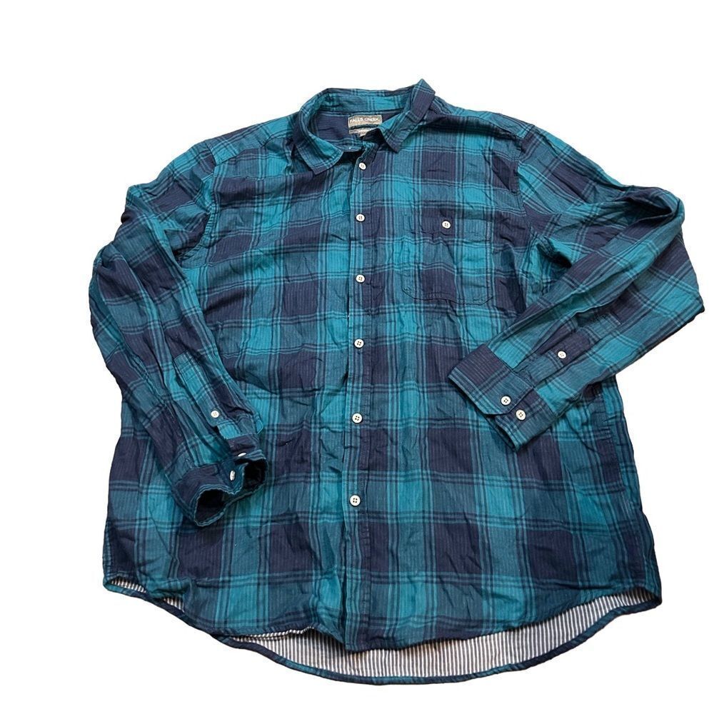 Falls Creek Men’s Plaid Flannel Button Down Shirt